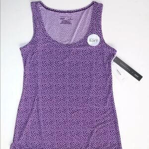 BNWT Alfani Intimates S Purple Mums Soft Knit Smooth Pajama Top‎